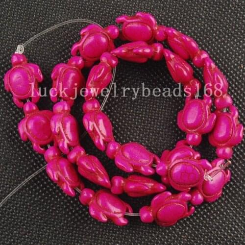 Free shipping Women Fashion Jewelry Purple Howlet Howlite Turtle Loose Beads 15.5" FG6207