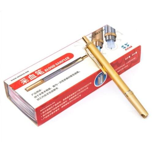 Painless stainless steel lancing needle pen for cupping massage with 200 pcs 23G lancet needles
