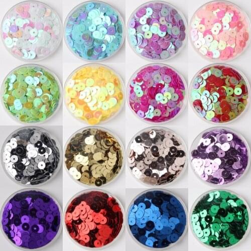 Sequins 3mm 4mm 5mm 6mm Flat Round Pvc Loose Sequins Paillettes DIY Sewing Material Garment Accessories for Confetti Crafts 20g