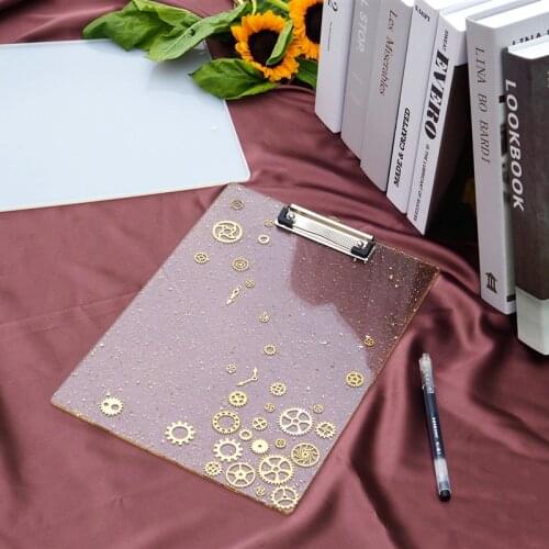 Doreen Box DIY Silicone Resin Mold Folder Drawing Board Mirror Stationery Making Jewelry For Girls Boy Handmade Tools,1Piece