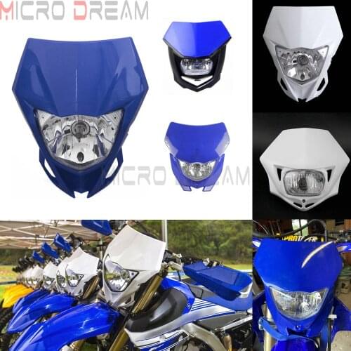 Supermoto Dual Sport Headlight Head Lamp for Yamaha YZ YZF WR WRF 125 250 450 WR250F WR450F ENDURO Head Light Fairing KLX CRF CR