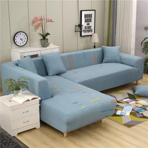 L-Shaped Living Room Sofa Section Sofa Chaise Longue Cover Retractable Elastic Sofa Towel Adjustable European-Style Sofa Cover