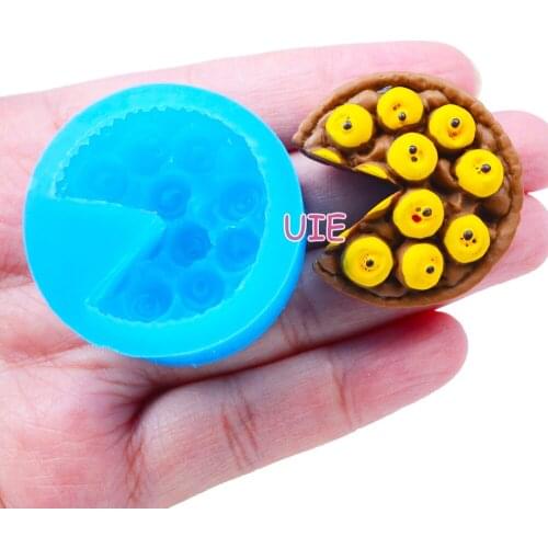 GYL283U 31.4mm x 16.5mm Cream Cake Silicone Mold Fondant Cake Decoration Candy Resin Clay Earrings Necklace Craft Soap Candle