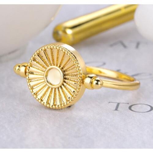 Creative Rotatable Fashion Disc Rings Punk Party Accessories Boho style Charm Retro Jewelry For Women Men Friendship Gifts 2021
