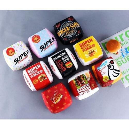 200pcs/lot Food Grade Hamburger Box,Brown paper burger box free package baked goods Hamburger box