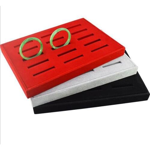 Hot high Quality Bracelet Display Box Jewelry Tray Shelf Holder Anklet Storage Case Bangle Showcase With 15 Positions Storage