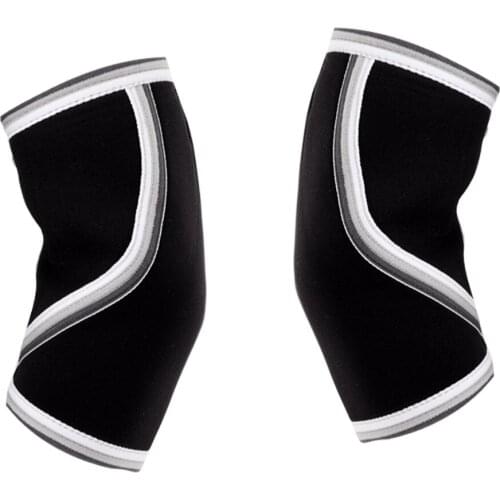 1 Pair 5mm Neoprene Elbow Support Elbow Sleeves Protector for Weightlifting Basketball Fitness Workouts