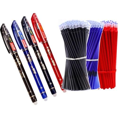 School Erasable gel pens set 0.38 mm Fine point Magical hot-erase blue ballpoint pen Stationery Office supplies