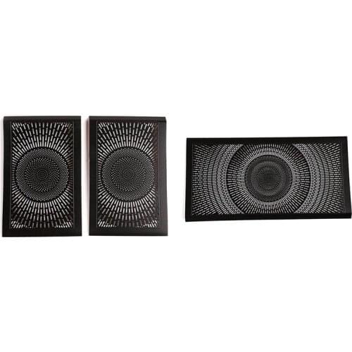 3 Pcs Car Dashboard Speaker Cover Stickers, 2 Pcs A & 1 Pcs B