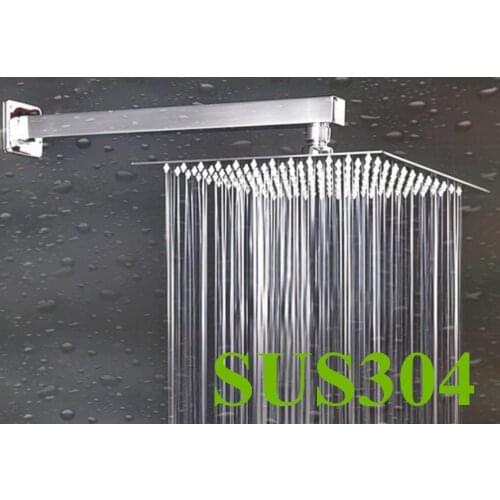8 inch Stainless Steel Shower Head With Arm Wall Mounted Ultra thin Rain Shower Heads With Shower Arm TH009-1