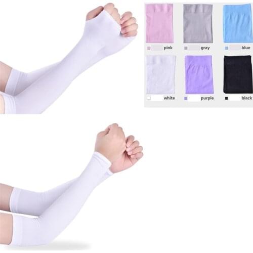 One Pair Outdoor Sports UV Sun Protection Cooling Arm Sleeve Cover Arm Cooler Warmer For Gloves Running Golf For Cycling Driving