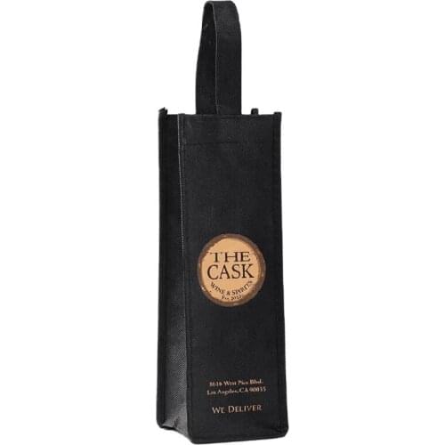 Wholesale 500Pcs/Lot Customized Durable Non Woven Bag with Logo Shopping Totes Portable Personalized Gift Bags for Wine Bottle