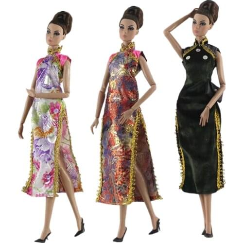 11.5" Fashion Princess Dress for Barbie Accessories Outfits Clothing Chinese Style Qipao 1/6 BJD Doll Clothes Playhouse Toy Gift
