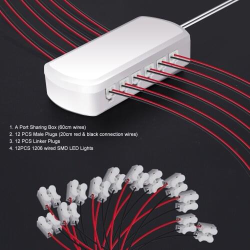 Power Port 12 Output Ports DIY Model Making Train Model Sand Table Scene Street Lamp Lighting Wiring
