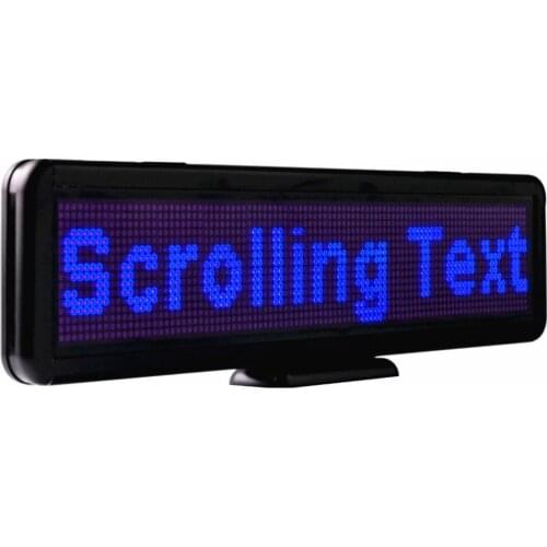 AC110V 220V Car DC9 - 30v Bule Store Advertising LED Scrolling Display Board Programmable Built-in battery support any languages