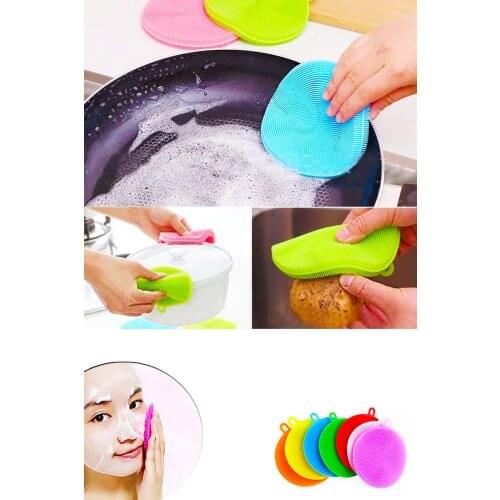 Silikon Banyo Mutfak Temizleme Pedi Fırça