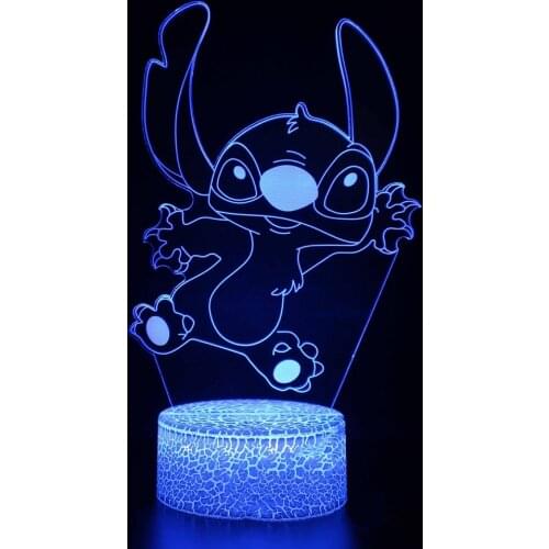 DISNEY led light Star Baby Stitch USB Creative Colorful Touch Remote Control 3D Desk Lamp LED Night Light children birthday gift