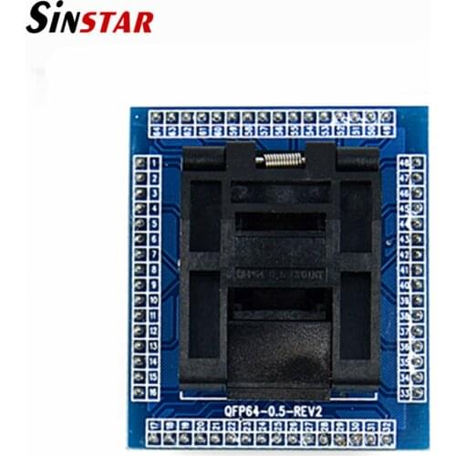 Latest Version QFP64 TQFP64 LQFP64 socket adapter IC test socket burning 0.5m programmer STM32 QFP64 socket