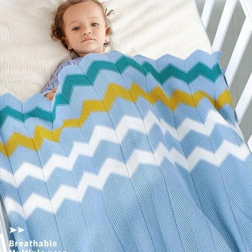 Infant Baby Boy Girl Rhomboids Knit Blanket New 2020 Autumn Winter Newborn Baby Quilt Boys Girls Hold Blanket