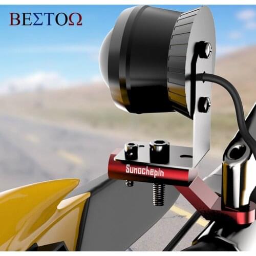 Universal Motorcycle Multifunctional Extension Bracket Scooter Rear Mirror Seat Modified Balance Bar Fxed Spotlight Frame