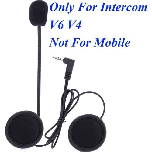 V6 intercom and V4 interphone accessories 3.5mm Jack Plug Earphone Stereo Suit for V6 V4 Bluetooth Intercom Motorcycle moto v6