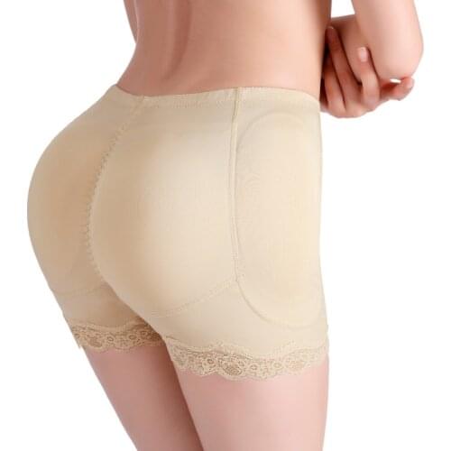 Women Fake Ass Padded Shapers Push Up Tummy Control Ladies Panties Lace High Waist Female Shapwear Big Size