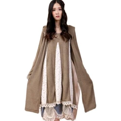 Lolita tunic hippie wrap robe longue femme vestidos curtos pull knitted vintage robe de soiree courte winter autumn women dress