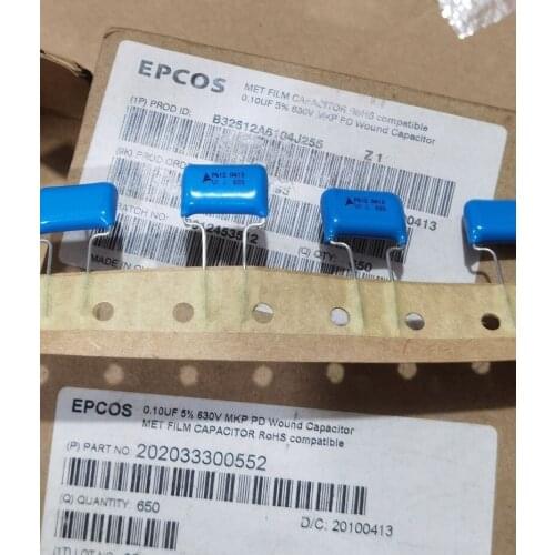 100% orginal and new B32612A6104J EPCOS U1 J 630 U1J630 0.1UF 5% 630V 104J360V 360V104 best qualtiy