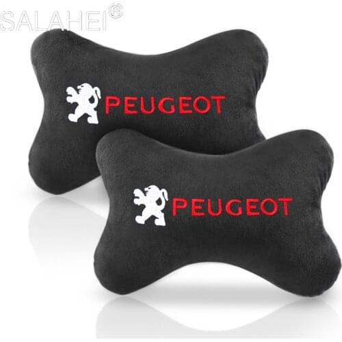 2PCS Soft Car Neck Headrest Pillows Seat Headrest For Peugeot 307 206 308 407 207 3008 208 508 2008 301 408 607 5008 Accessories