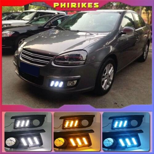 2x Car-specific for VW Jetta MK5 Sagitar 2006 2007 2008 2009 2010 LED DRL daytime running lights Fog Lamp Cover Frame