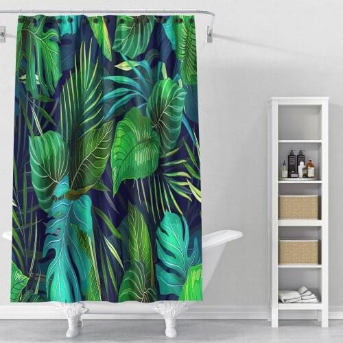 3D Print Southeast Asia Summer Tropical plants Style Waterproof Shower Curtains Home Decoration Bathroom Toilet Door Curtain