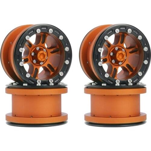 4PCS Metal 2.2Inch Beadlock Wheel Rims Hub for 1/10 RC Crawler Car Axial SCX10 RR10 Wraith Capra Traxxas TRX4 Parts