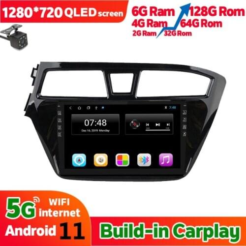 NEW 6GB Ram 128GB Rom Car Radio Navigation GPS Bluetooth Player 9 Inch Screen For Hyundai I20 Right Android 11 Stereo Head Unit