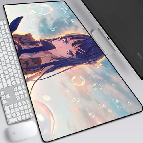 Rascal Does Not Dream of Bunny Girl Senpai Large Pad Mouse Mat Anime Computer Gamer Locking Edge Mousepad Keyboard Mice