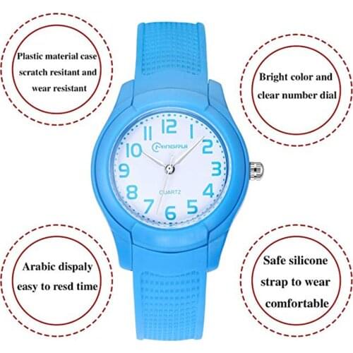 Kids Cute Watches Waterproof Flowers Diamond Round Dial Soft Silicone Strap Quartz Watch Sport Bracelet For Kids Girls Electron
