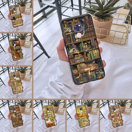 Case For Huawei Mate 20 10 9 Lite Cat Book Cute Funny Fox Rabbit Cover Case For Huawei Mate 7 8 9 10 Pro Case