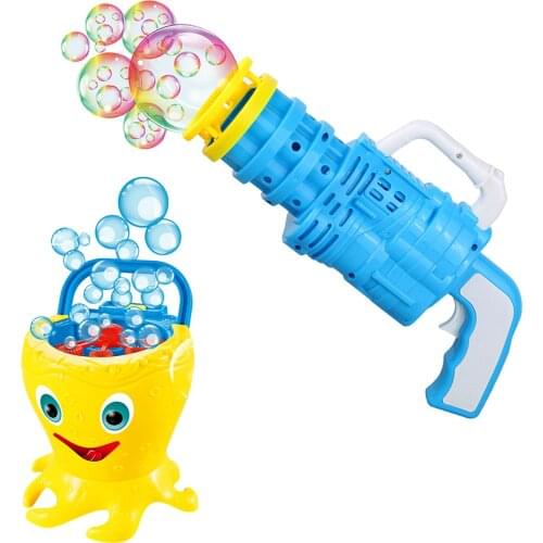 Kids Bath Toy Electric Bubble Machine Toy Portable Outdoor Summer Soap Water Bubble Maker Gun For Children Gift Wedding Supplies