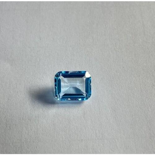 Emerald Cut 10*8mm 4.1 Carats Topaz Stone AAA High Quality Loose Natural Sky Blue Gemstones