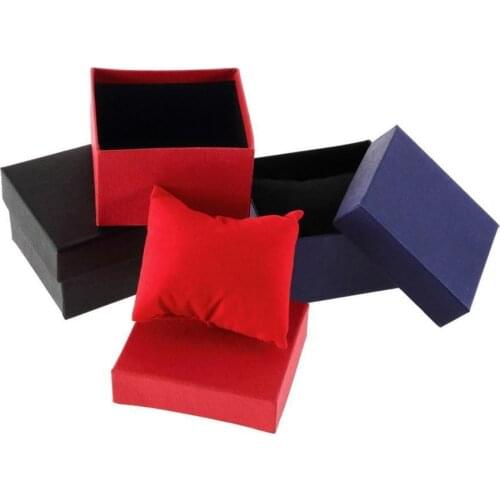 Cardboard Present Gift Box Case for Bangle Jewelry Ring Earrings Wrist Watch Gift Box Portable Useful Box Case CLEARANCE SALE