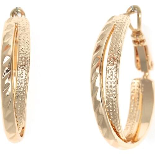 Jaeeyin 2021 Classic Cross Chunky Gold Hoops Earrings Pattern Statement Large Dangle Jewelry Gift For Women Lady New Arrivals