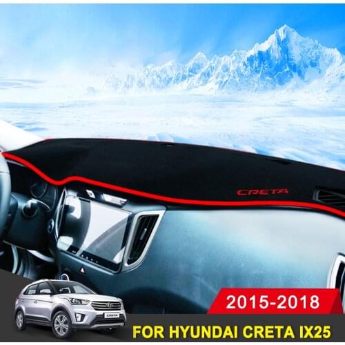 Car dashboard cover Mats Avoid light pad Instrument platform desk Carpets For Hyundai Creta Ix25 2015 2016 2017 2018 Accessories