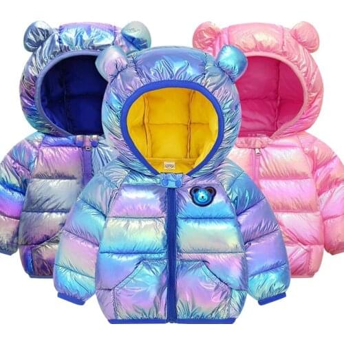New childrens winter jackets Kids warm Coat Cute Cartoon Baby jacket for girls parka Outerwear Hoodies Boy Coat 1 2 3 4 5 years
