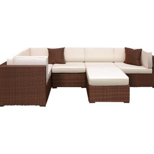 Rattan Furniture Outdoor Garden Sectional 6-Piece Patio Set