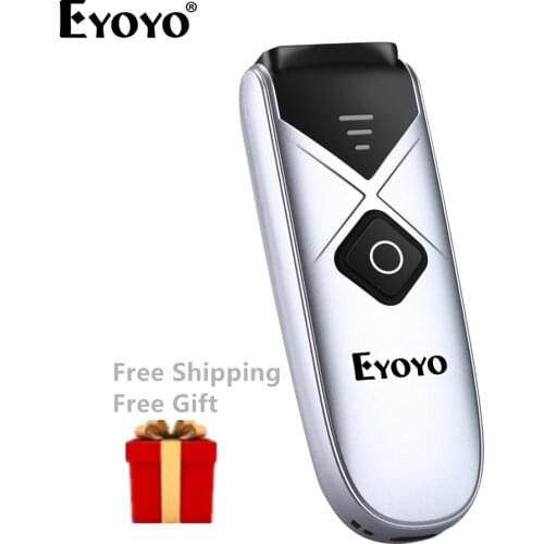 Eyoyo EY-015C CCD Barcode Scanner Mini Wireless Bar code Reader USB Wired/2.4G/Bluetooth 1D Image Scan for iPad ios Android PC