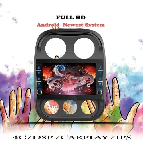 Multimedia Player GPS Navigation For Jeep Compass 1 MK 2009 2010 2011 2012 2013 2014 2015 Android 10 Car Radio 2din DVD Cassette