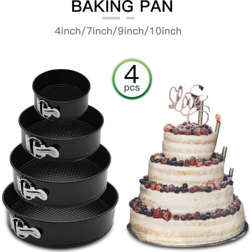 Cake Pan Cake Baking Pan Set Nonstick Round Cake Pans Springform Cake Pan 4pcs 4inch 7inch 9inch 10inch