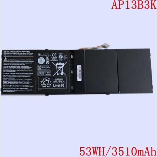 New Original AP13B3K Laptop Li-ion Battery for Acer R7-571 V5-472G 473G 573G 572P series 15.2V 53WH 3510mAh AP13B AP13B3K