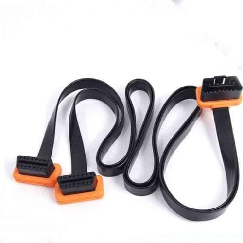 OBD2 extension line 1 / 2-turn interface automobile connecting line flat wire male to female 16 pin