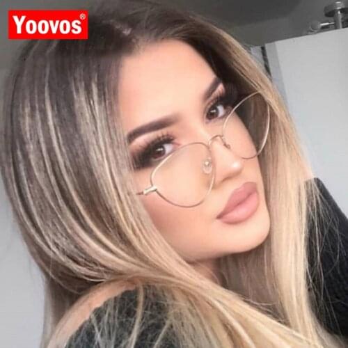 Yoovos 2021 Glasses Frame Women Cat Eye Eyeglasses Frames Brand Designer Cateye Optical Eyeglasses Ladies Retro Clear Okulary