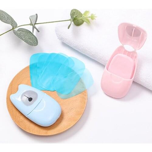 Disposable Boxed Paper Soap Travel Portable Hand Washing Box Scented Slice Sheet Washing Hand Bath Scented Slice Soap Sheets